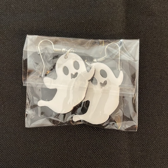 Earrings, Ghost Earrings, NIP, Pierced Ears - Picture 3 of 4